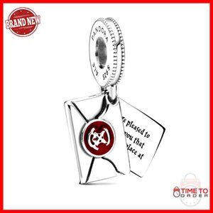 Sterling Silver Harry Potter Wizard School Letter Charm for Bracelets